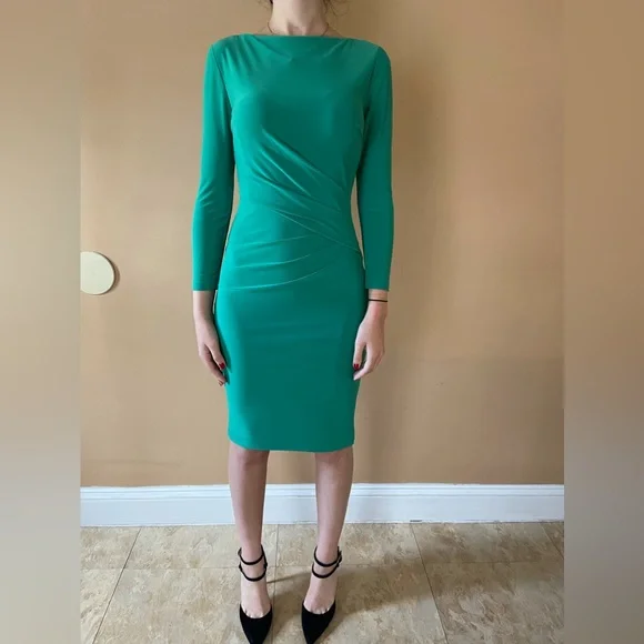 ralph lauren green jersey dress Lauren, Polo Dress, Kelly Green – ReLoved by Frank & Eileen
